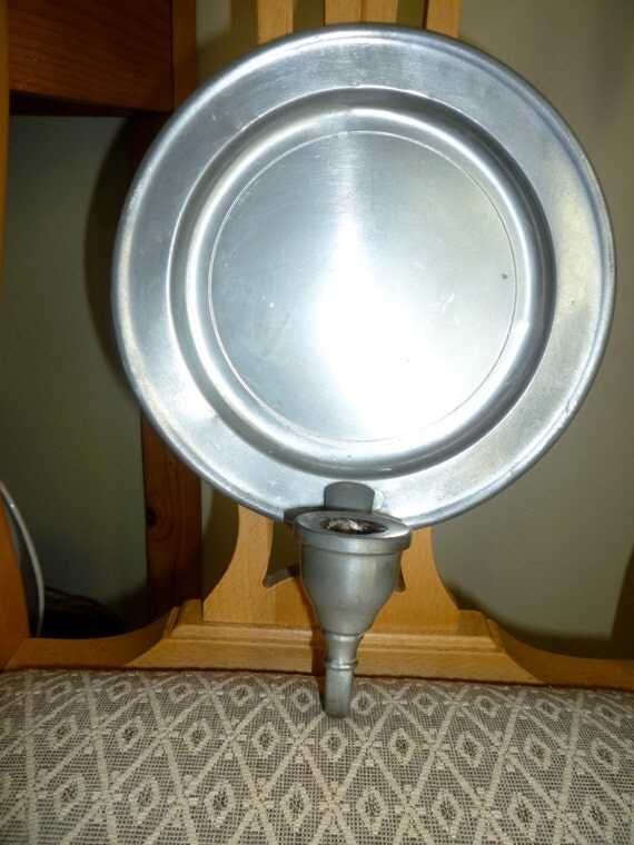 Pewter Wall Sconce Candle Holder by Woodbury Pewterers