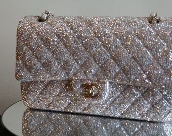 Chanel Bag Strass Service featuring Swarovski Crystal, Chanel Handbag, Chanel, Strass Service, Shoe Strass Service, Unique Custom Chanel Bag