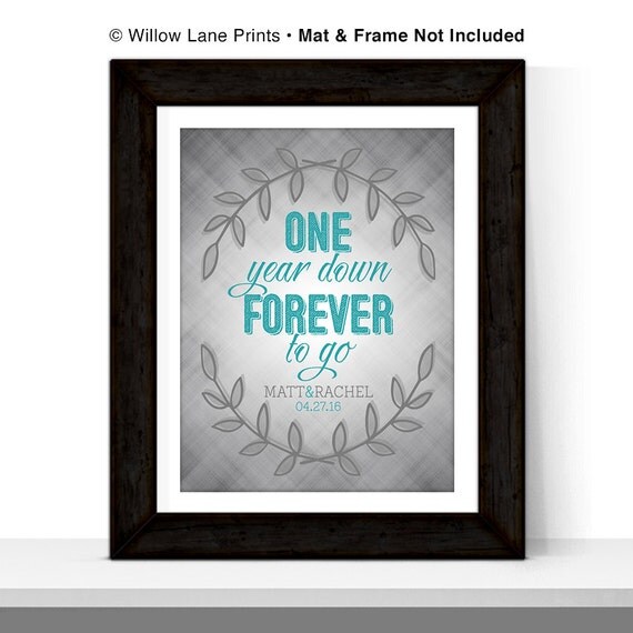 One Year Down Forever To Go 1 Year By Willowlaneprints On Etsy 3751