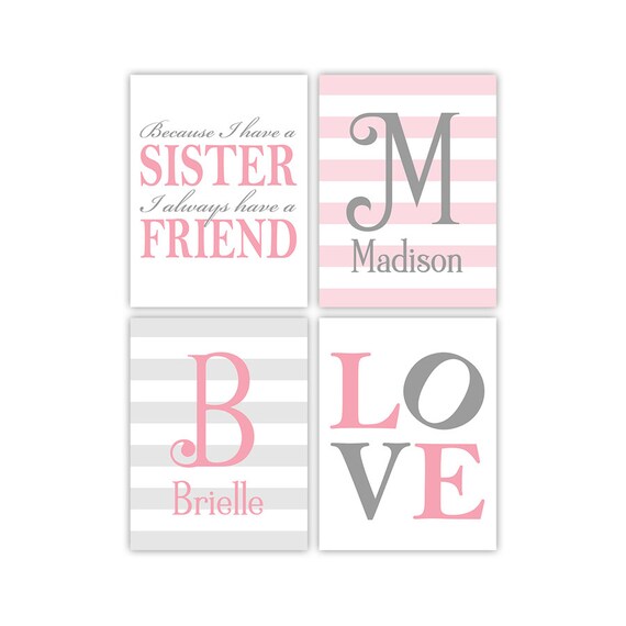 Personalized Sisters Bedroom Art Because I Have A Sister Nursery Il 570xn
