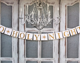 CHRISTMAS DECORATIONS, Christmas CARD Photos, O Holy Night signs, Rustic Christmas Banners