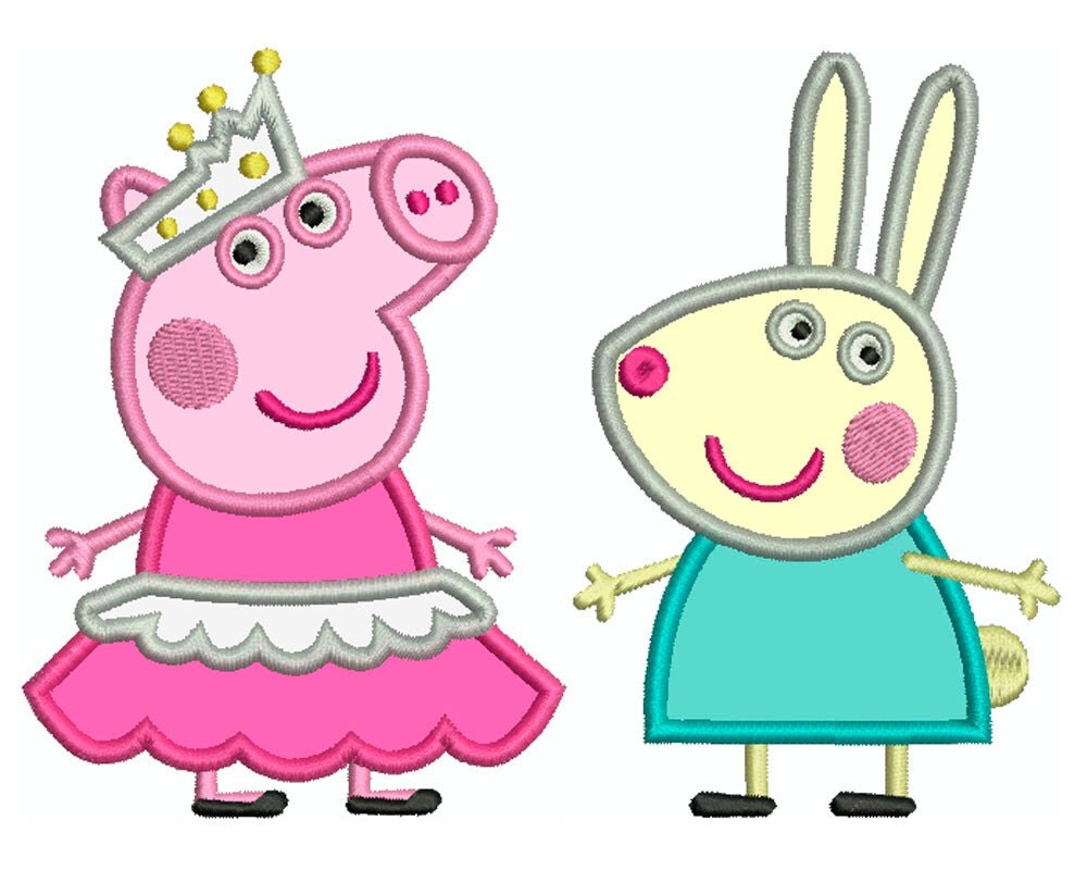 PEPPA PIG 2 Machine Applique Embroidery 2 By Embroiderblock