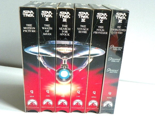 Star Trek The Movie Collection On VHS Angled Box Set