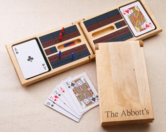 Personalized cribbage boards wood monogrammed customized monogram engraved custom games board card game design set RR11743