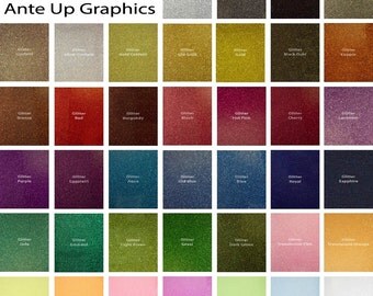 Glitter HTV Siser Glitter Heat Transfer Vinyl (HTV) 20" x 12" sheets for garment decorating / t-shirts / silhouette / Cricut / Glitter HTV