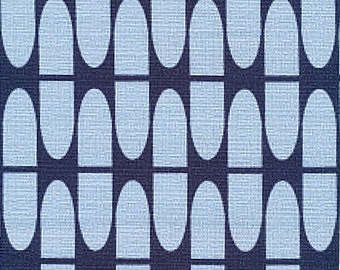 NEARLY SOLD OUT Barkcloth fabric Cloud9 In Theory Half Life in blue organic cotton Sold by half metre