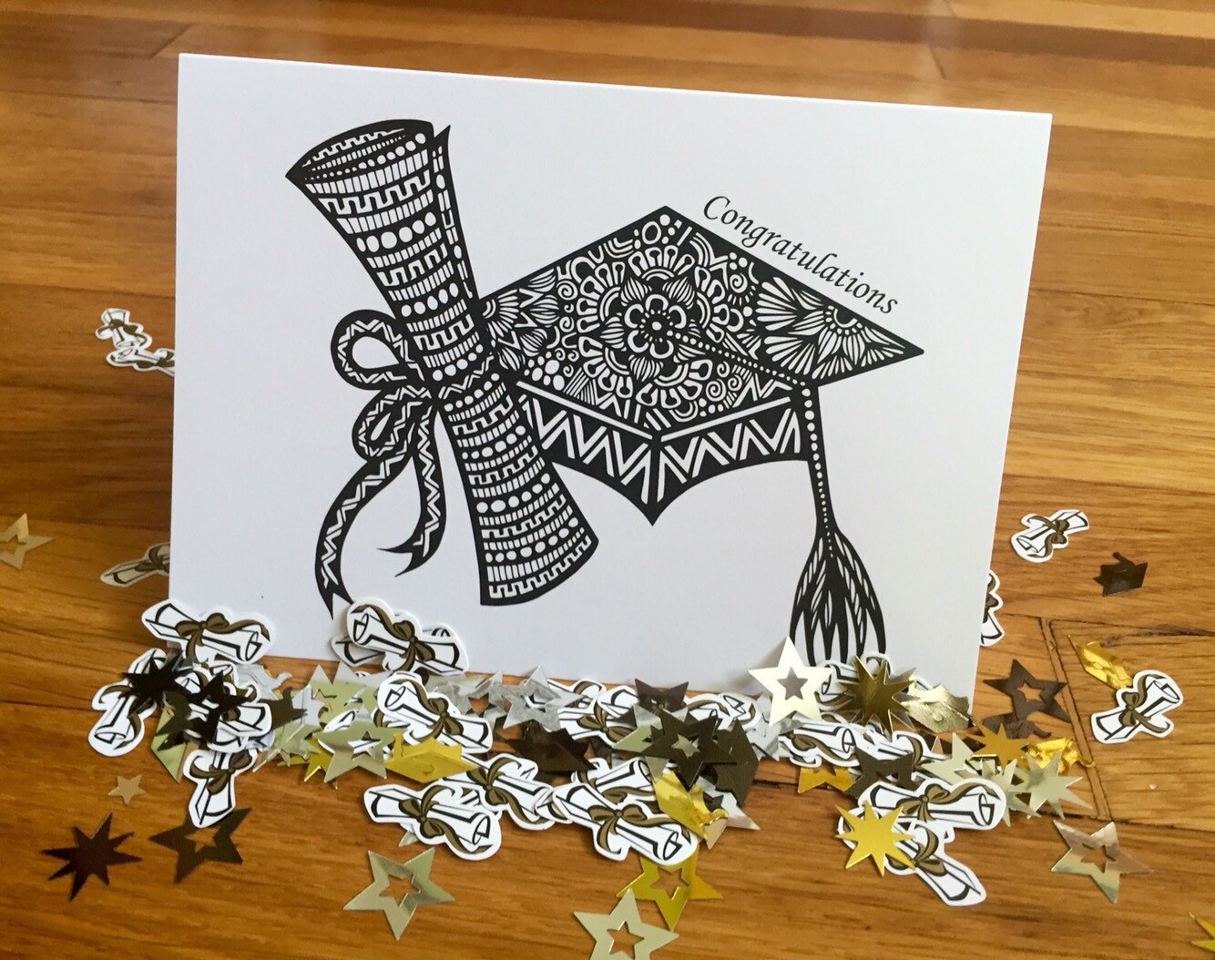 Zentangle Graduation Card