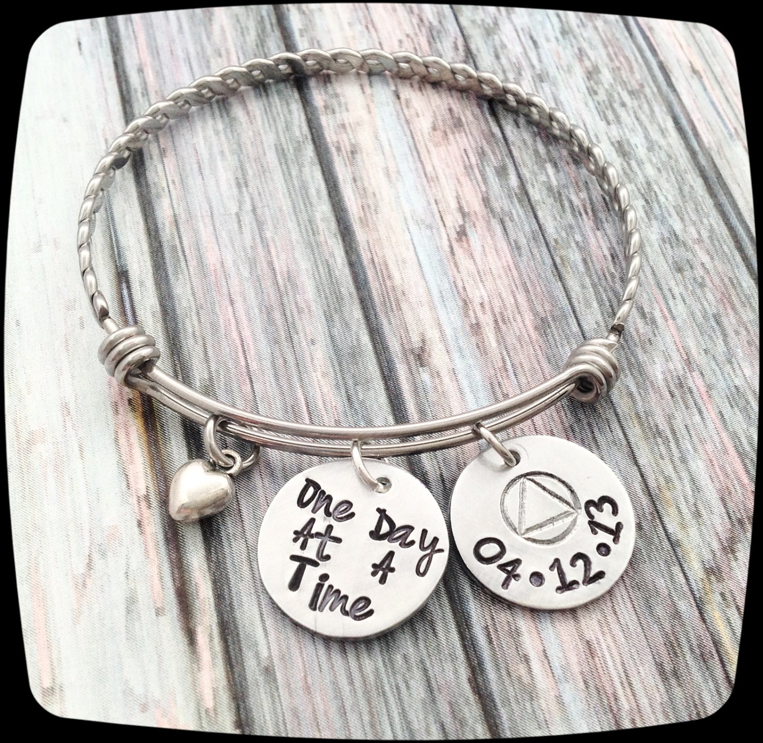 Sobriety Gift One day at a time Sobriety by ThatKindaGirl on Etsy