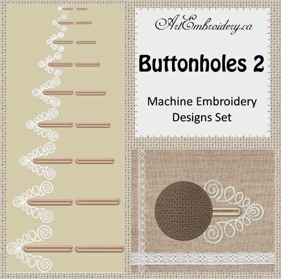Buttonholes Set 2 Machine Embroidery Designs Set