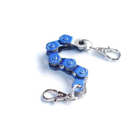 Blue Half Link Bike Chain Keychain / Gift for a by KatiesBike