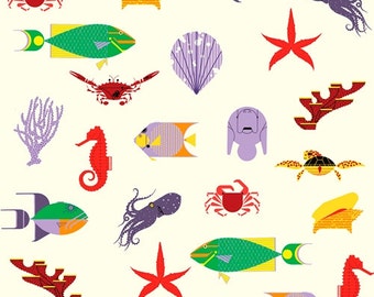 Maritime - Maritime Main - Charley Harper - Birch Fabrics (CH-31) - Organic Cotton