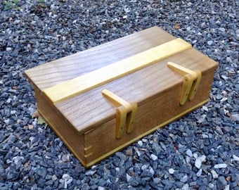 Catalpa and Yellow wood Box with Maple Hinges