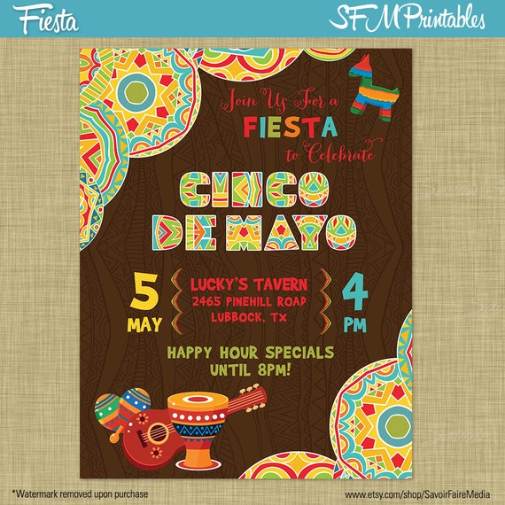 Cinco De Mayo Fiesta Flyer Invitation Poster By