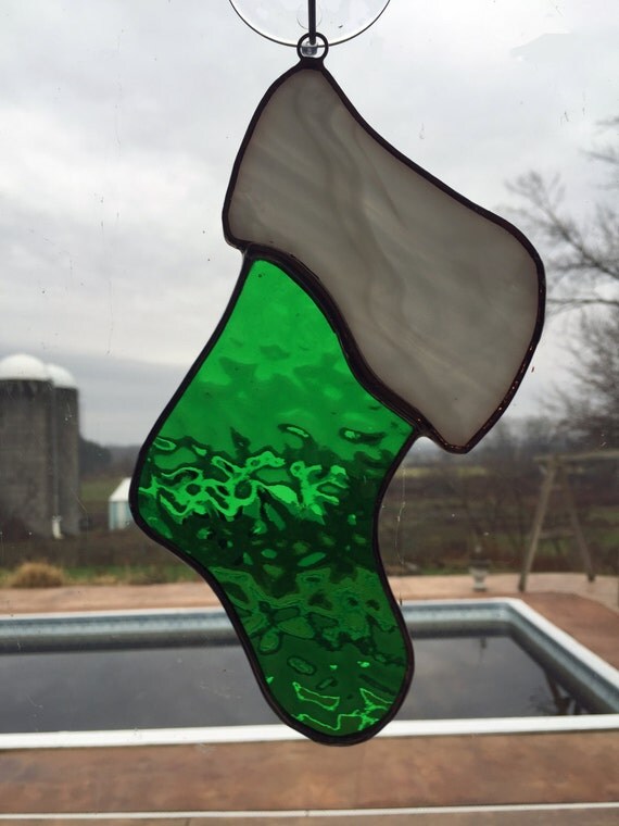 Handmade Personalized Stained Glass Stocking