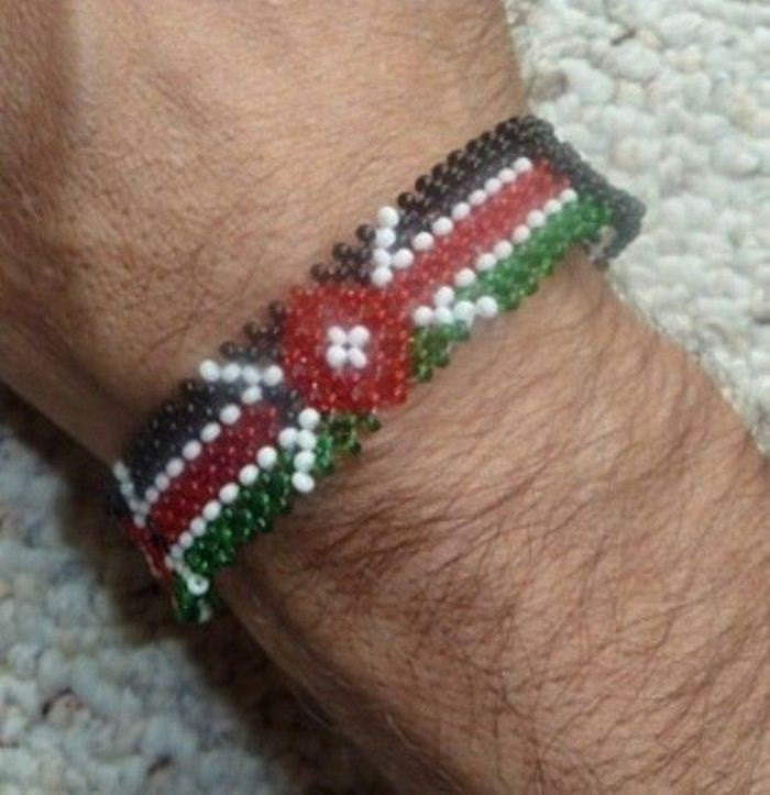 Kenyan Bracelet/Wrist Band/Kenyan Flag Bracelet