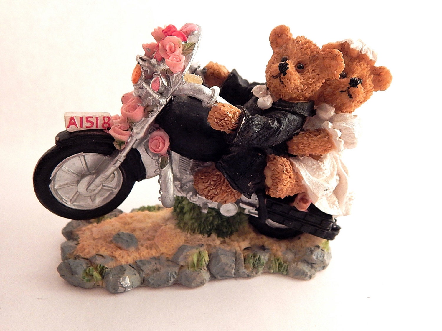 teddy bear on motorcycle