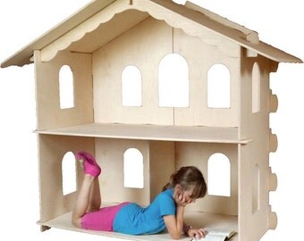 American Girl Dollhouse - Grand Lodge Wooden Dollhouse Easy to Build Yourself