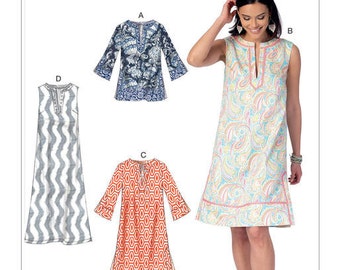 McCall's Sewing Pattern M7408 Misses' Notched Tunic and Dresses