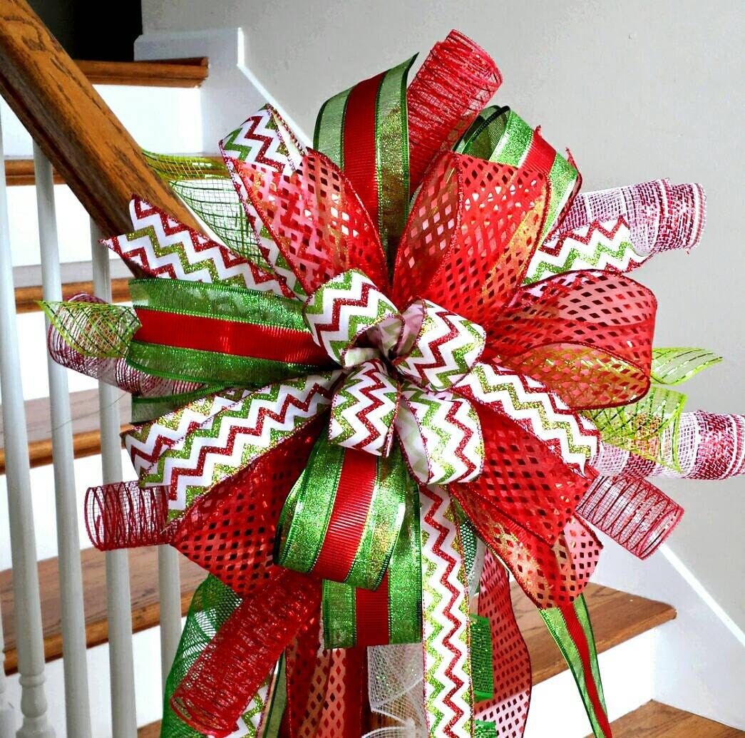 christmas tree topper bow holiday deluxe three ribbon christmas tree topper bow holiday deluxe three ribbon