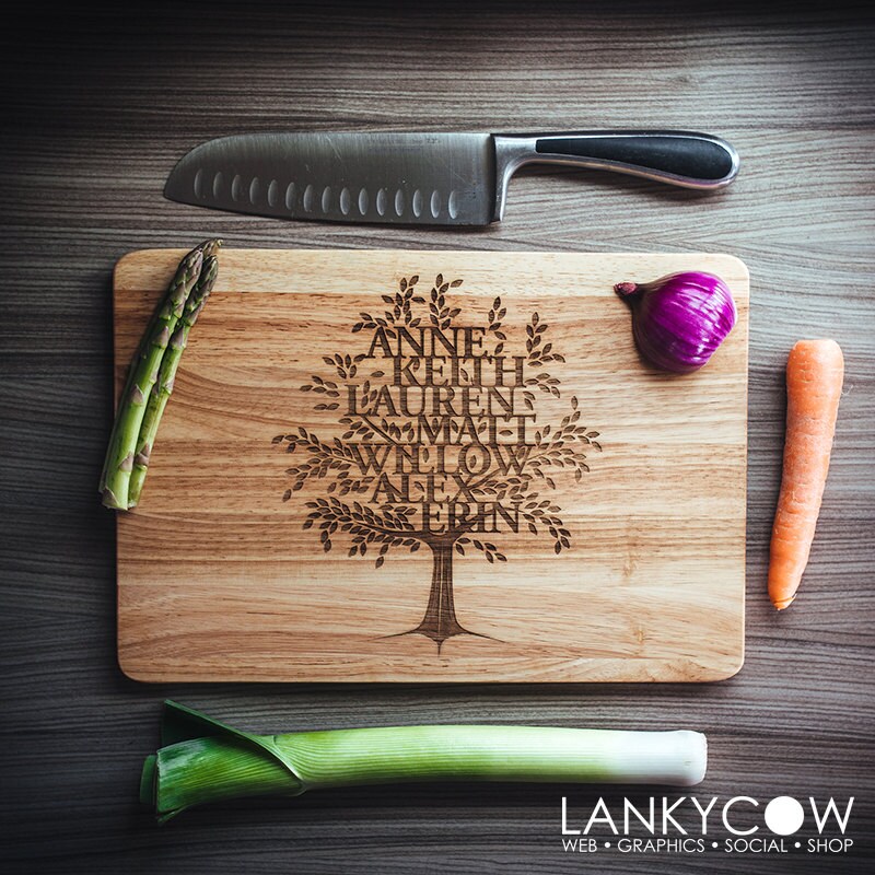 Family Tree Cutting Board Personalised Family Tree Custom