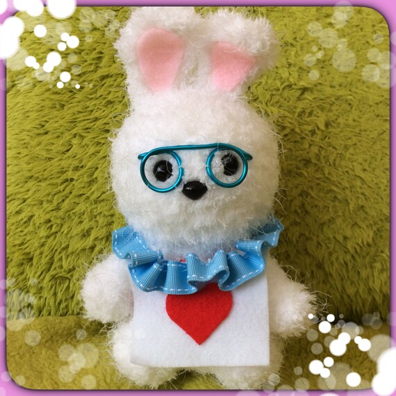 white rabbit plush alice in wonderland