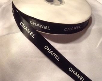Sale! 5 yards Authentic CHANEL Black Ribbon New