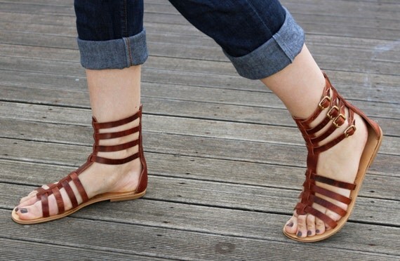 ankle high gladiator sandals