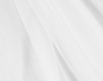 White Chiffon Tricot Fabric - by the yard