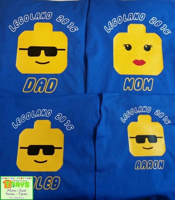 Legoland Lego Personalized Family T-shirts 4 Legoland family