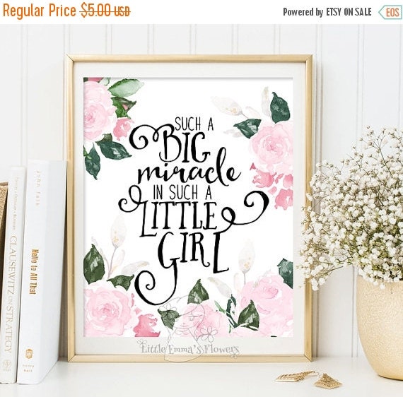 Nursery Quote wall art nursery print decor by LittleEmmasFlowers