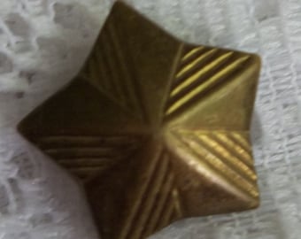 Gold Star pin, Girl Guide membership pin, vintage Girl guides, guiding pin