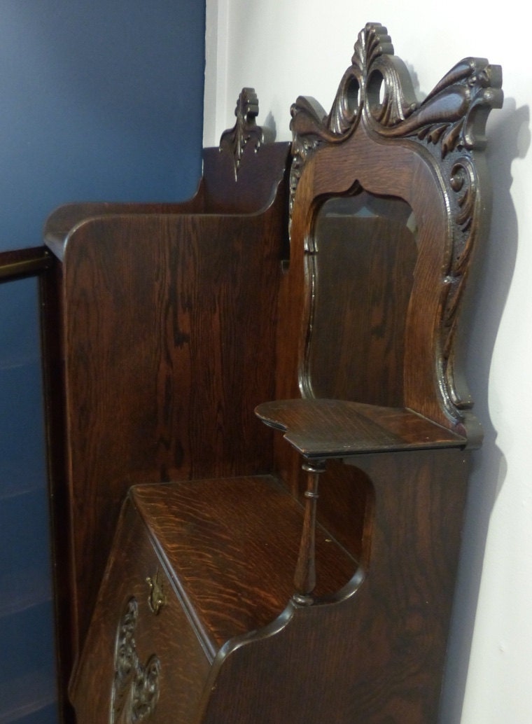 Antique SidebySide Curio Secretary