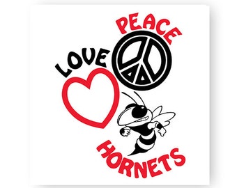 Peace, Love, Jackets, Bee, Hornet, School, Illustration, TShirt Design, Cut File, svg, pdf, eps, png, dxf