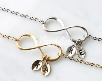 Big Infinity bracelet, Bridesmaid gift, Personalized bracelet, Initial bracelet, Friendship bracelet, Wedding bracelet, Gift for her