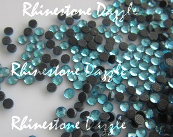 10,000pcs ss10 Hotfix Aquamarine Crystal Flat Back Rhinestones, 3mm Hotfix Aquamarine Crystal Flat Back Rhinestones, rhinestone supply