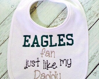 Embroidered/Appliqued Baby Toddler Bib - Philadelphia Eagles