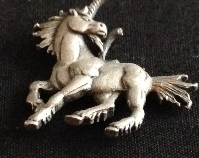 Storewide 25% Off SALE Vintage Silver Tone Flying Unicorn Inspired Designer Animal Brooch Pin Featuring Elegant Unique Detail With Raised Fi