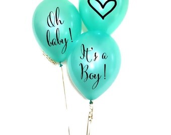 I4 It's A Boy Balloon Decals Set Baby Boy Balloons Party Balloons Baby Shower Decals Oh Baby Balloons Gender Reveal Party Balloons