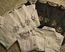 monogrammed oxford shirt