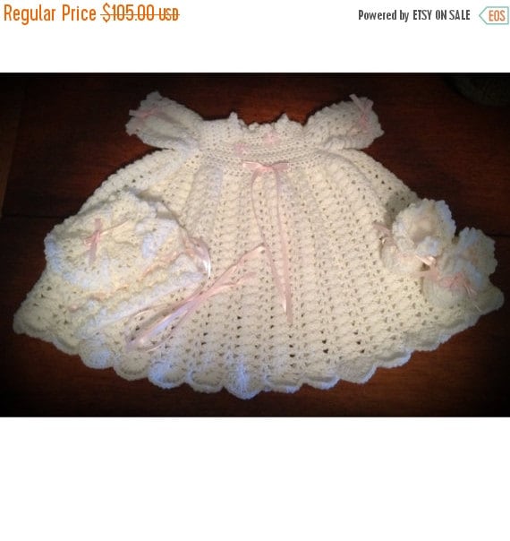 Crochet Baby Girl Layette Set by TheCrochetClosetTN on Etsy