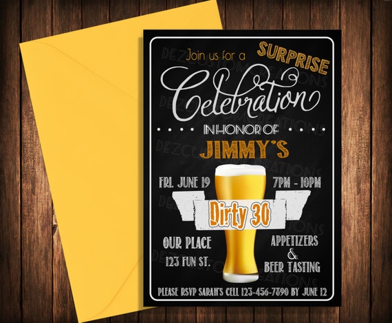 Dirty 30 Birthday Invitations 9