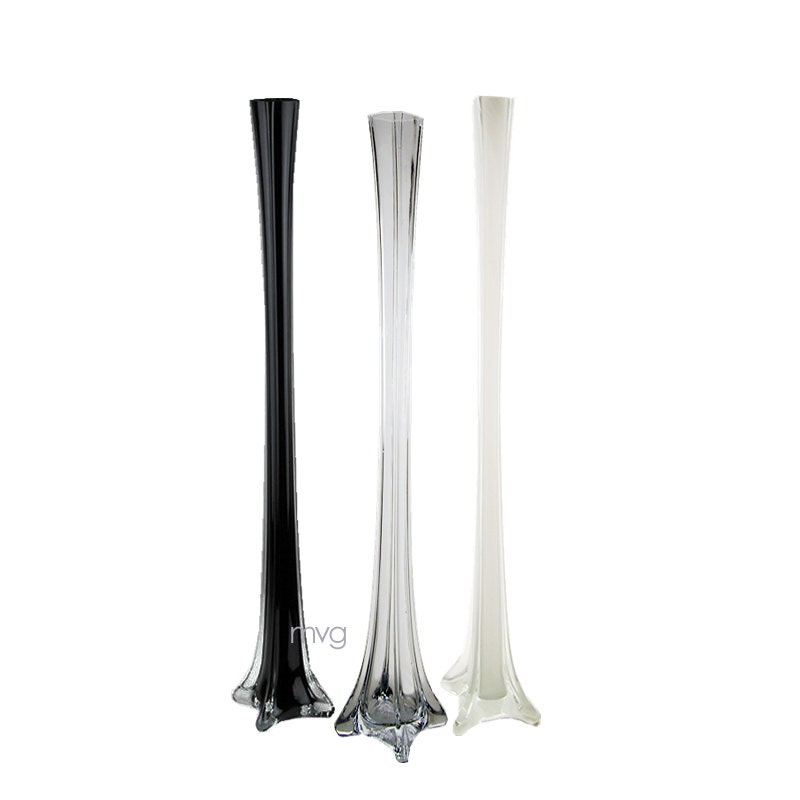 CYS® Glass 24 Inches Eiffel Tower Vases in Various Colors