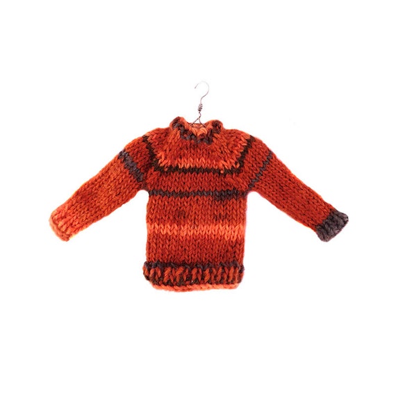 Ugly Sweater Miniature Ornament // Weasley by DragonflyKnitDesigns
