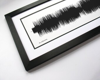 Alabama - Music Art Sound wave Print - Song Lyric Art, Band Poster