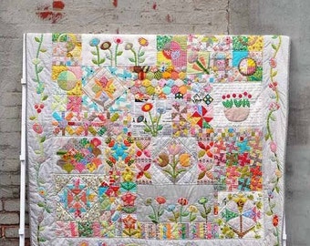 Jen Kingwell Designs - Green Tea and Sweet Beans Quilt Pattern | Applique