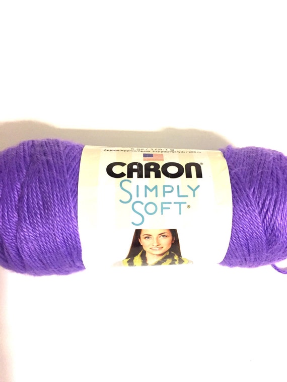 Caron Simply Soft Medium Weight Yarn Purple Grape Color