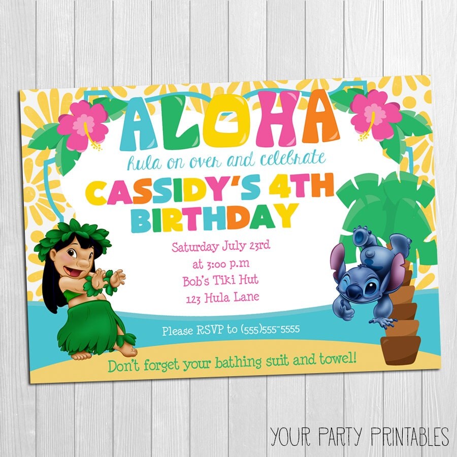 Lilo And Stitch Invitations 7