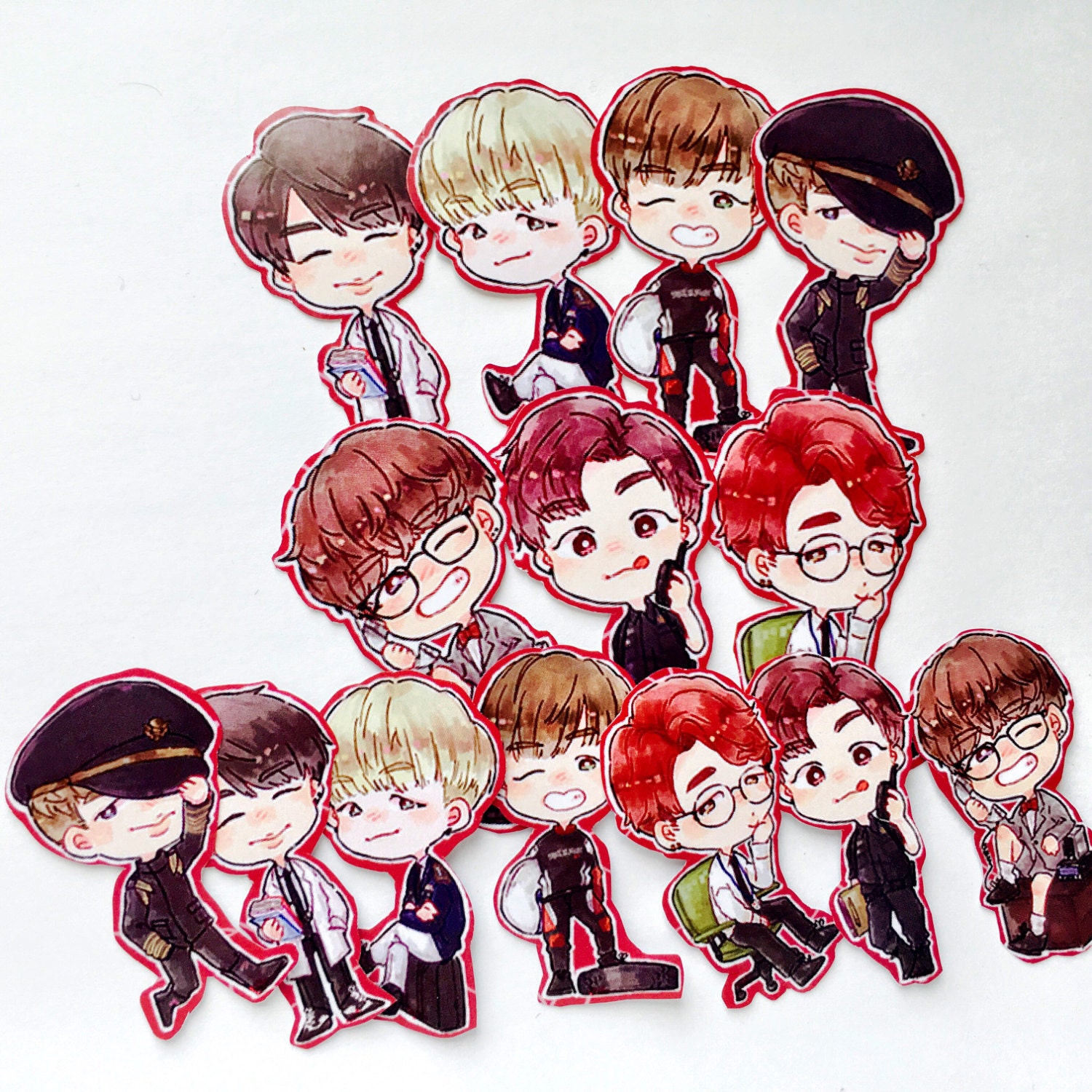 <b>Bangtan</b> <b>Boys</b> <b>BTS</b> &apos;Dope&apos; Chibi Stickers Water Proof.