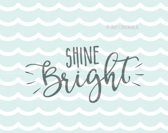 Shine Bright like a Diamond SVG Vector File. So many uses! Cricut Explore and more. Shine Bright Let Your Light Shine Diamond SVG
