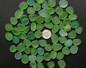 beach sea glass lot bulk wholesale mixed color green lime light-green 15-20mm pieces